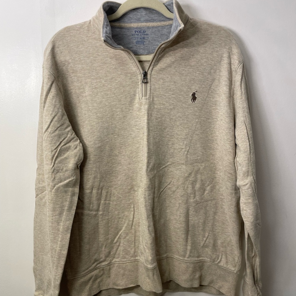 Polo Ralph Lauren Beige Quarter-Zip Pullover